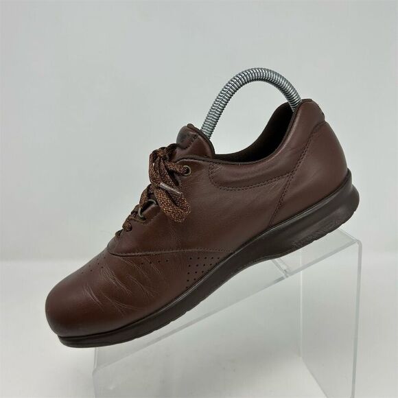 SAS Women's Free Time Brown Leather Lace Up Walking Shoes Size 7.5 M Casual - Picture 4 of 16